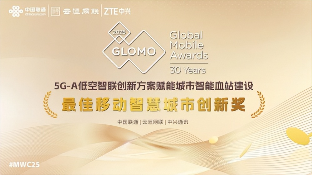 中國聯通、云洹網聯與中興通訊獲得GSMA GLOMO“最佳移動智慧城市創新”獎項